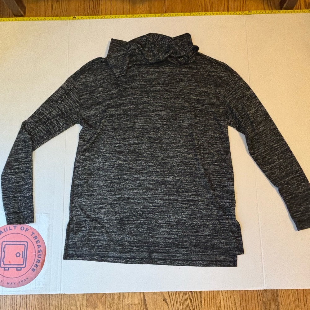 Gap Sz medium black‎ gray  marbled cowl neck sweater